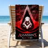 Ultra-Soft Beach Towel with Assassin's Creed Theme,Ideal for Pool - Camping, Diving - Perfect Travel Essential, Vibrant Beach Towel.
