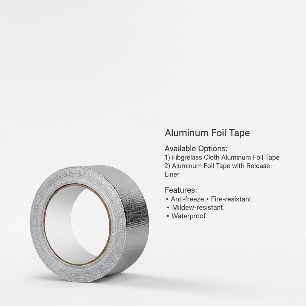 Duct Silver Aluminum Foil Acrylic Adhesive Tape White 50 Micron UV Stable RV Roof Seal Repair Single Sided Easy Tear Heavy Duty