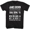 James Brown Soul Bowl 1970 Schwarzes T-Shirt
