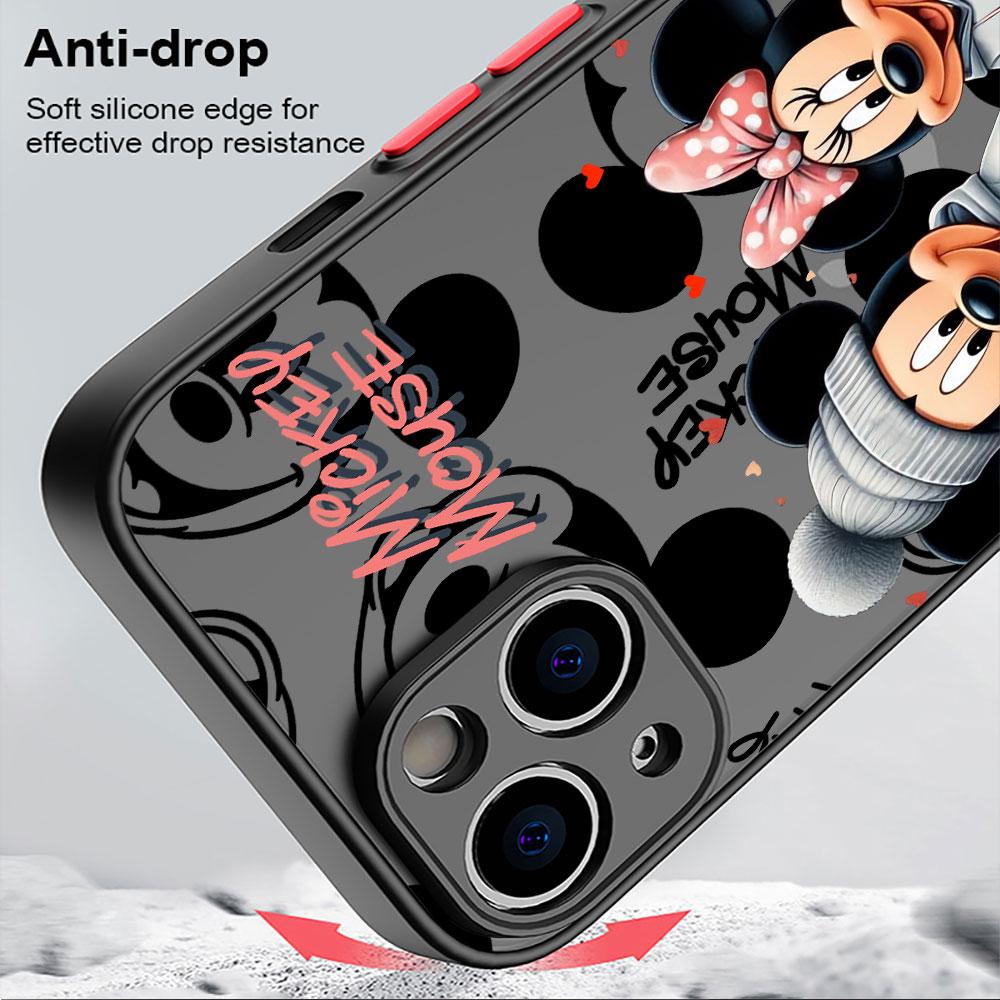 Mickey Minnie Mouse Cool Phone Case for Apple iPhone 15 16 Pro XS Max 13 14 Plus XR SE 7 8 12 11 Pro Plus Matte
