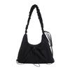 Nylon Folded Shoulder Bag For Women With Drawstring Design For Casual Travel