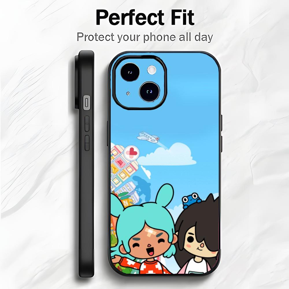 Fun Kids Game T-Toca Life World Phone Case Phone Case Soft Packaging Lightweight For iPhone17 16 15 14 13ProMax