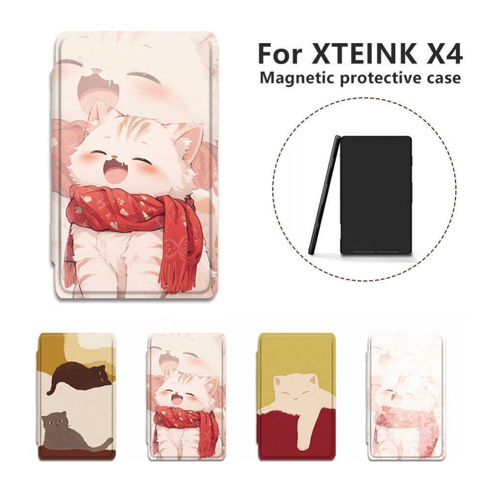 Aesthetic Kitty Magnetic Case Anti-fall Folio Shell Premium Protective Cover for XTEINK X4/X3