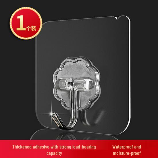 

Seamless, Punch-Free Wall Hanger: Strong Adhesive Hook for Kitchen, Door, Coat, and Hat. Single Pack