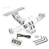 Adjustable Motorcycle License Plate Bracket Holder Integrated LED Light For Night Riding Heavy Duty Aluminum Alloy Frame