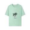 Comfortable Versatile Soft Knit Crew Neck Short Sleeve T-Shirt Unisex Tops Light-Green L225U063-04BJ