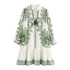 Vacuum Style Dress2025 Spring and Summer New Products European and American Women Clothes Positioning Print Holiday Style Dress
