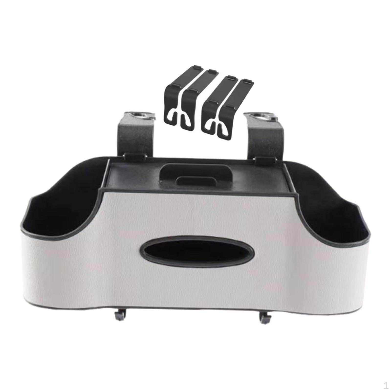 

Backseat Organizer for Cars with Tissue Holder and Cup білий