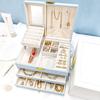 Large Capacity Jewelry Box Multi-layer Necklace Ring Organizer Portable Travel Storage Case Women