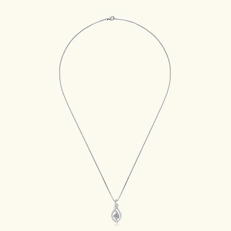 Huitan Aesthetic Bridal Wedding Necklace Luxury  Color/Gold Color Cubic Zirconia Pendant Necklace Trendy Jewelry for Women