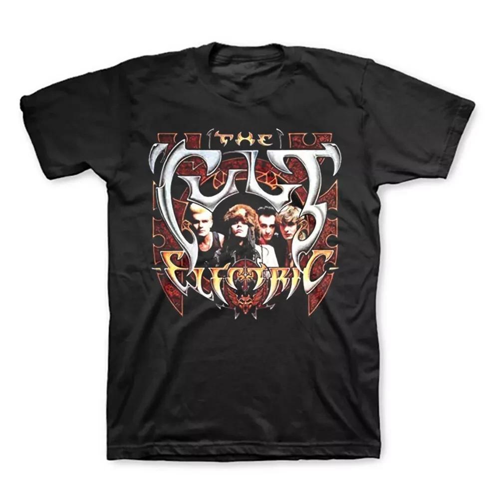 The CULT Electric Album Cover Black Cotton Reprinted T Shirt Full Size S5XL Unisex T-Shirt XL