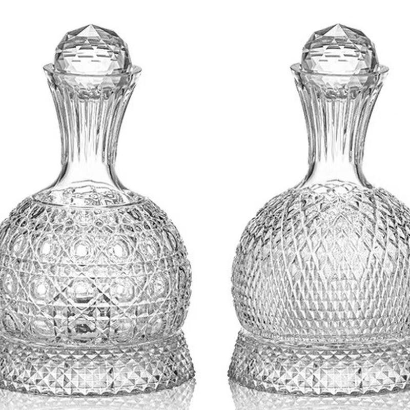 Kristall Edelstein Muster Rotierender Weinkaraffe