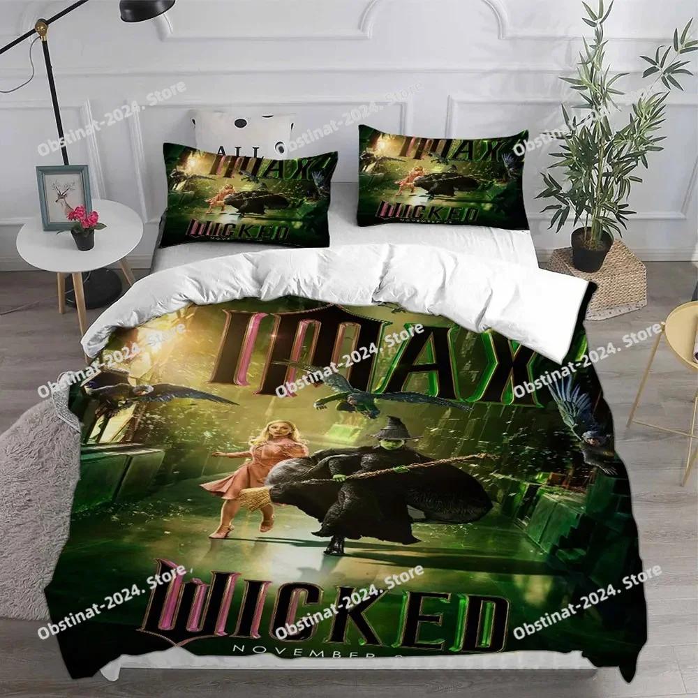 Movie Wicked Witch Bedding Set Printed Bed Set With Pillowcase Duvet Cover Soft Single Double Queen Super King Size Bed Linen