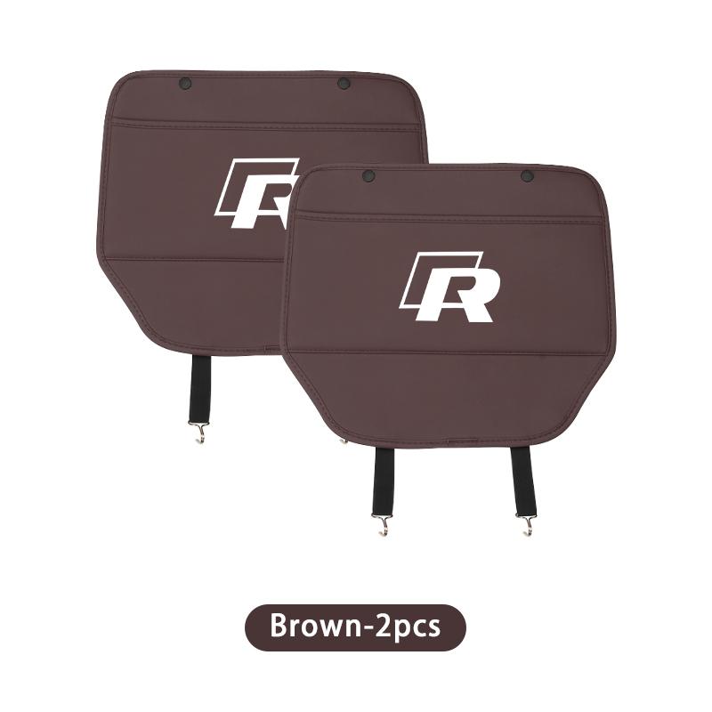 New 2026 Emblems Car Anti-kick Pad Leather Auto Seat Back Protector Pads Anti Scratch For VW Jetta Golf Beetle CC EOS MK2 MK4 EK1 g1