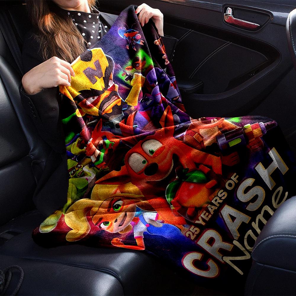 Customiz Name Personality Crash Bandicoot 4 It's About Time Blanket Soft &Warm Sofa Office Bed Travel Lunch Break Blanket, Gift Suitable All Seasons