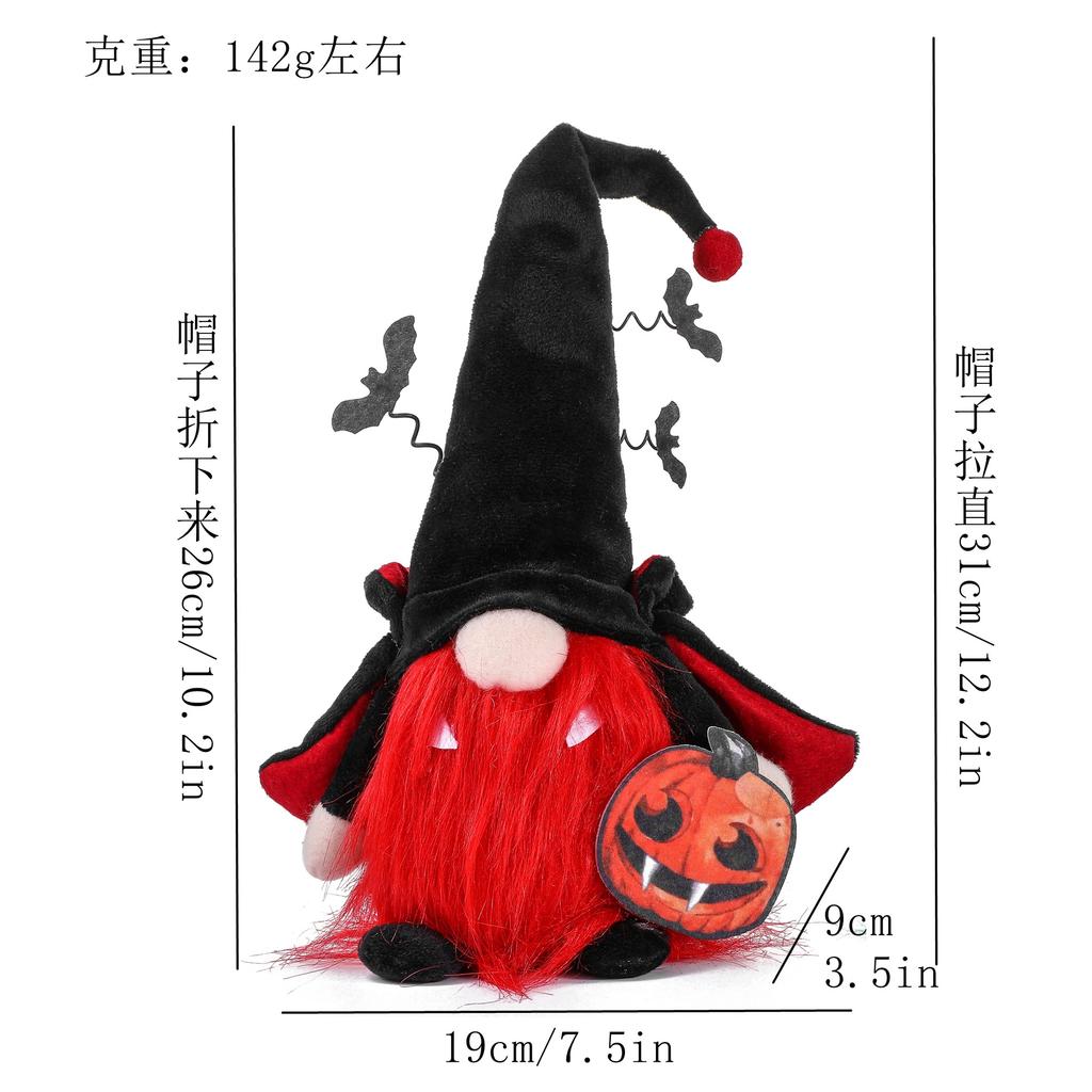 Halloween Gnome Figurine Decor for Home Shelf Table Ornament