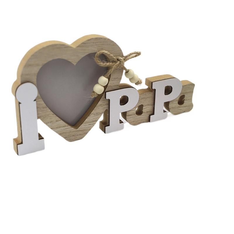 1 Stück Buchstaben Herz Fotorahmen für Heimzimmer Schreibtisch Büro Dekoration