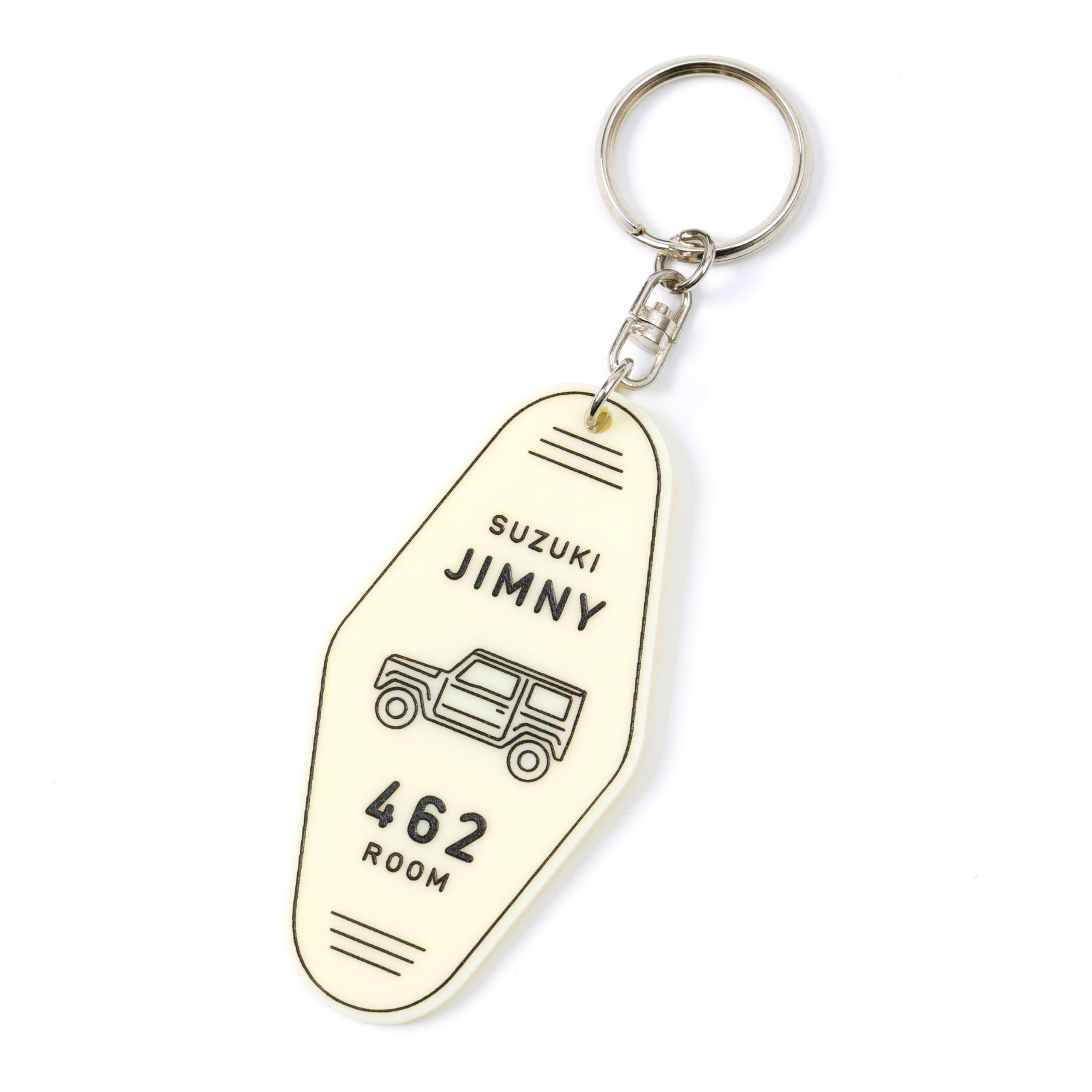 SUZUKI Jimny Motel Keychain Jimny motel keyring (Ivory) W40mm x H80mm x Thickness 3mm