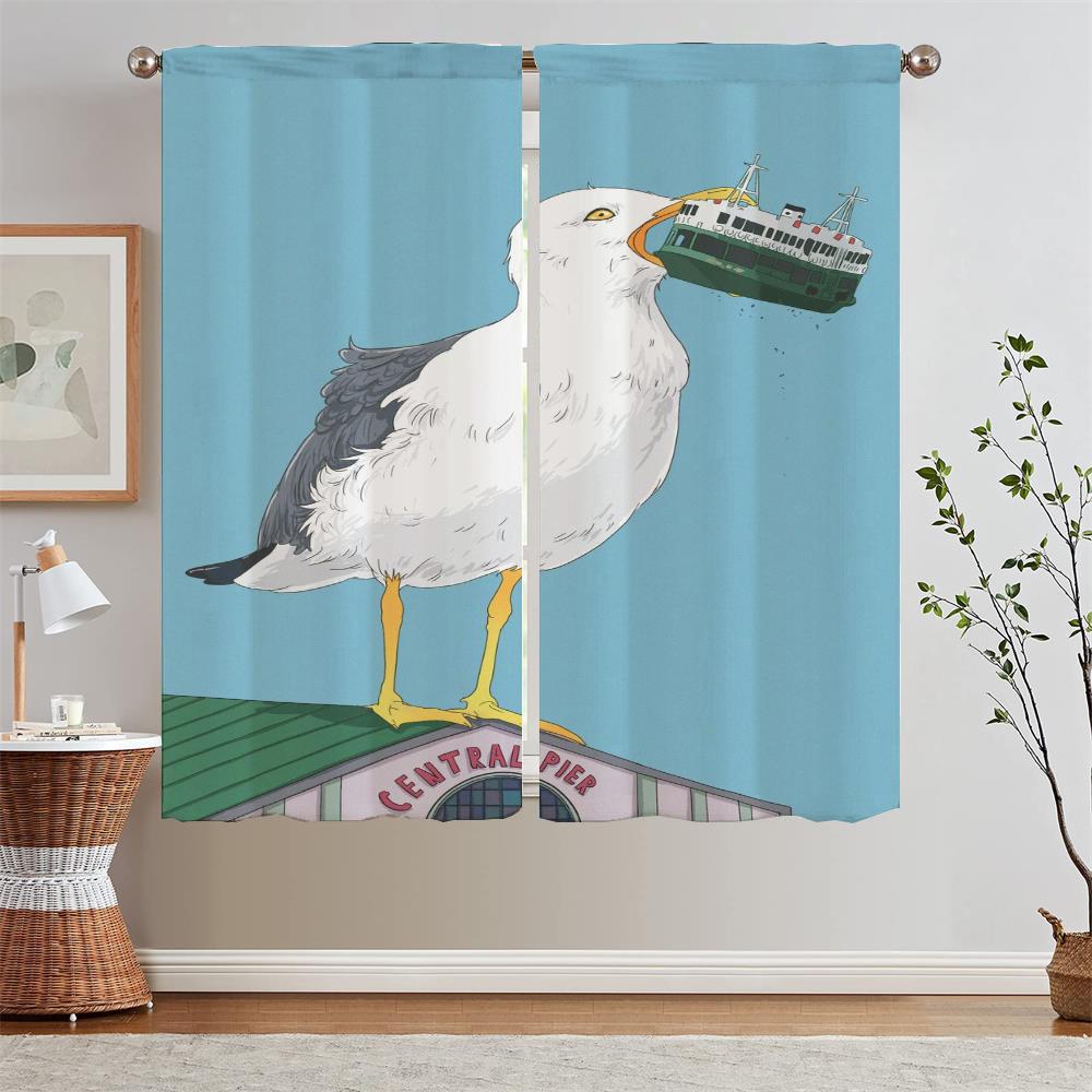 

Милые кухонные шторы для камеры, дома и украшения, затемняющие шторы для спальни, для гостиной, жалюзи, щупальца, карнизы для штор W50xH70cmx2pcs-CL