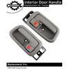Gledewen Interior Door Handles W/Bezel (Pair), Compatible With Toyota Tundra 2000-2006, Beige, Front Left Driver & Right Passenger,