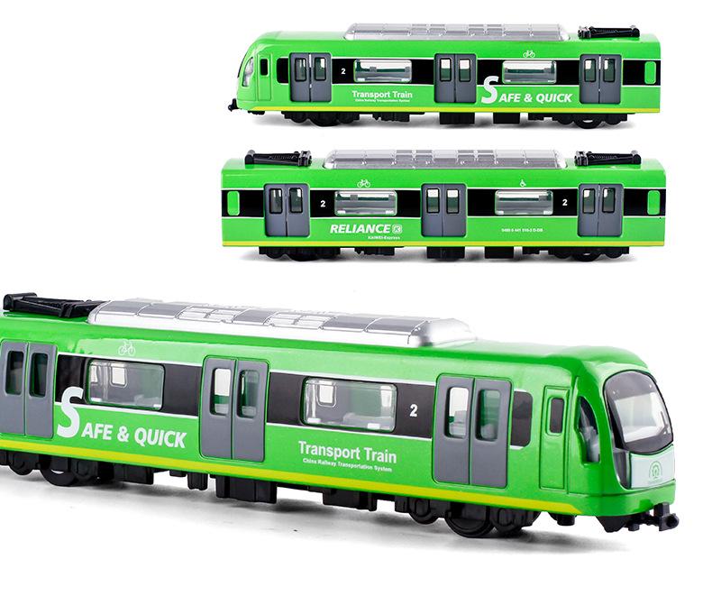 Kaiwei Alloy Subway Train Model with Sound & Light, Magnetic Force, Connect Rod, Pull-back/Remote Control