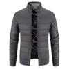 Maglioni Autunno Inverno da Uomo Maglieria Giacca Moda Cuciture Collo Alto Giacca Imbottita Giacca Imbottita da Uomo