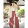 Hanfu-Anzug für Damen im chinesischen Song-Dynastie-Stil mit Bluse und Hosenträgerrock für das tägliche Pendeln