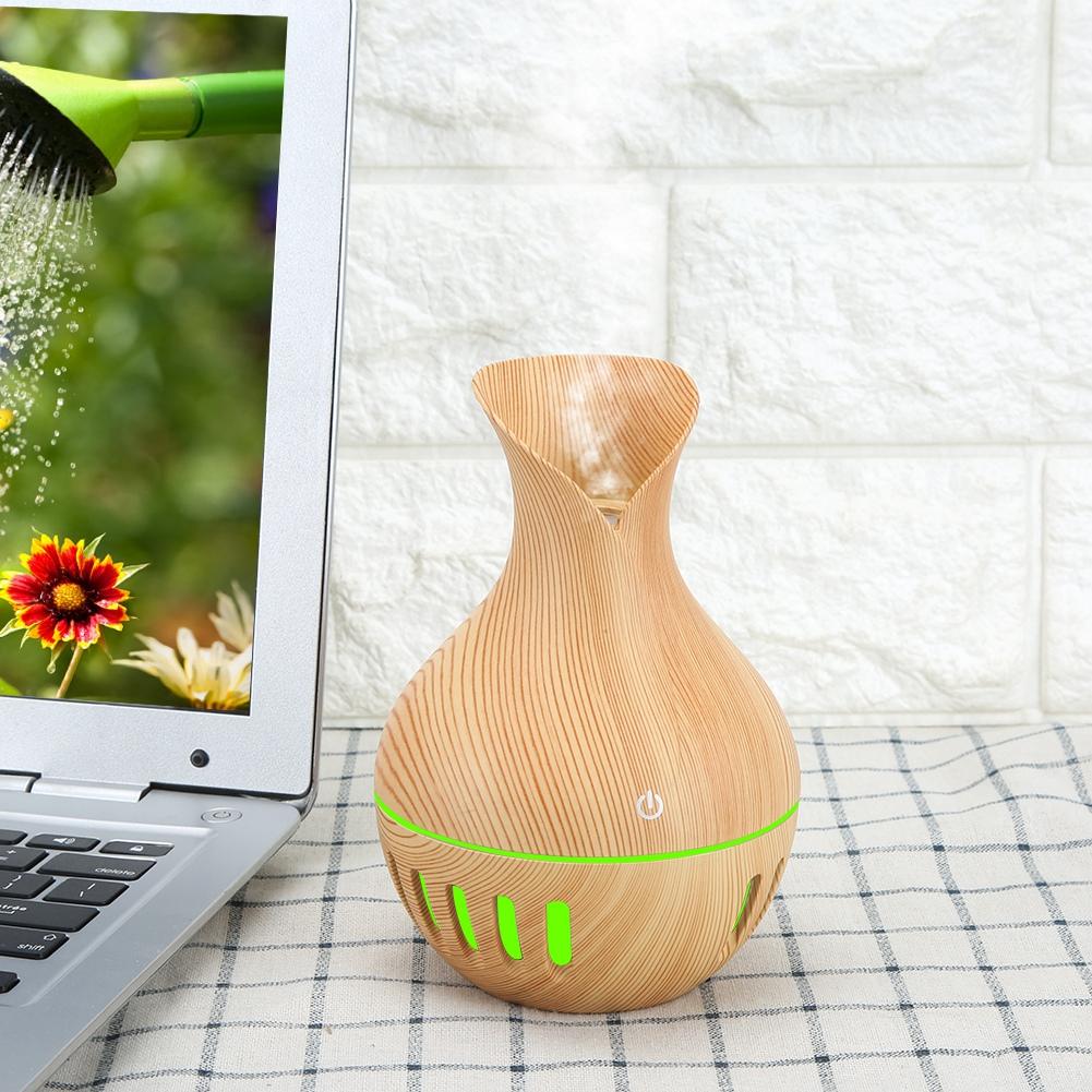 300ml USB Retro Aromatherapy Aroma Oil Diffuser Air Humidifier Mist Maker with Colorful Lights for Home Car