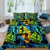 Bicycle Duvet Cover Set Motocross Racer Bedding Set King Size Mountain Bike Comforter Cover Extreme Speed Sports Bedspread Cover