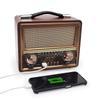 Wood Stero Wireless Bluetooth Speaker HIFI Sterero Mp3 Player Radio Receiver Rechargeable FM/AM/SW SUPPORT USB/SD/TF