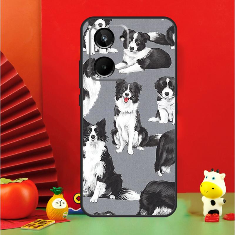 Border Collie Aquarell für Realme 15 Pro GT7 GT6 10 11 12 13 14 Pro Plus C67 C63 C61 C55 C51 C53 C35 C75 C65 Hülle