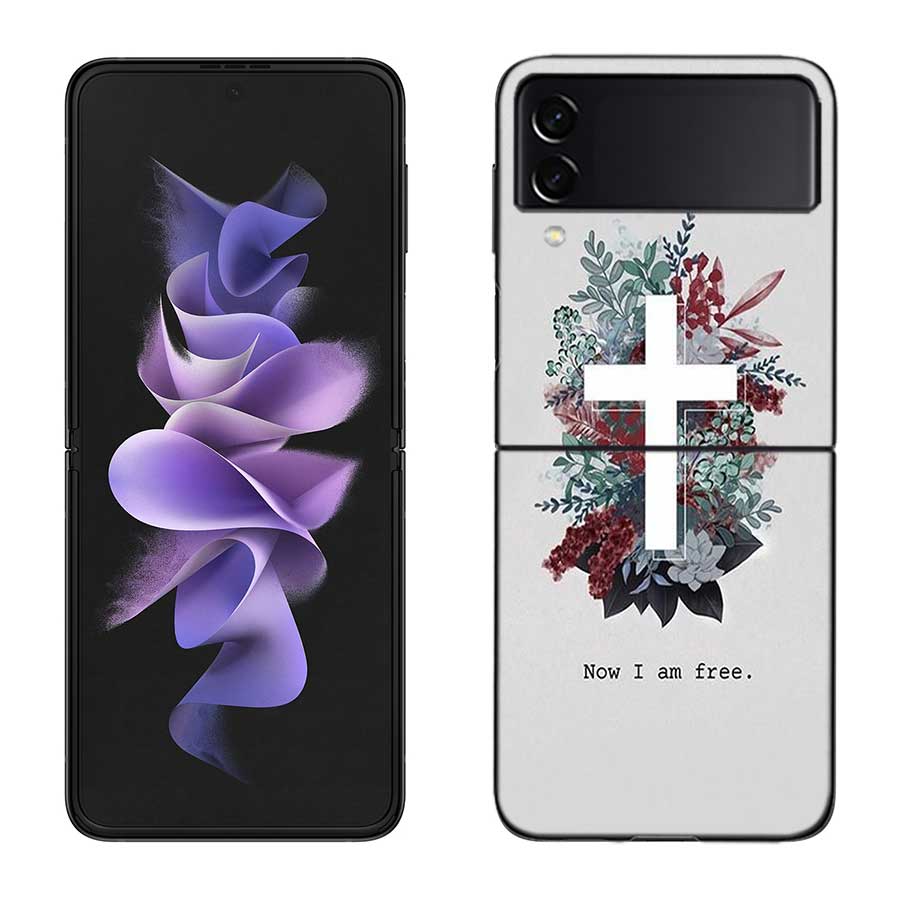 God Jesus Pray Case for Samsung Galaxy Z Flip 6 Flip 5 4 3 5G Black Cell Phone Cover Samsung Z Flip 5 5G Luxury PC Shell Coqu
