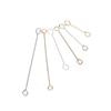 50pcs/lot 15 20 25 30 45mm Double Eye Pin Earrings Ear Connecting Rod For DIY Jewelry Pins Making Handcraft Supplies