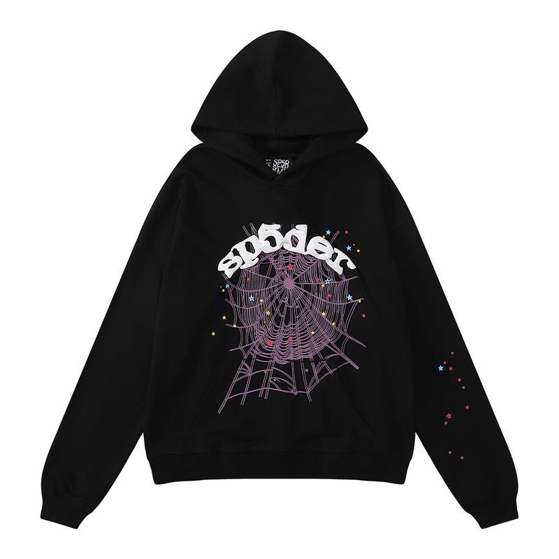 Sp5der European and American hip hop singers with the same printed letters 555555 men and women couples sweater hoodie trend