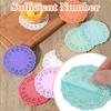 Grevosea 180 Pcs Paper Doilies, 3.5 Inch Round Lace Colored Paper Doilies, 9 Colors Oil-Absorbing Papers Placemats for Crafts Weddings Parties and