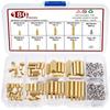 M3 Brass Hex Spacer Assortment Kit, Male-Female and Female-Female with M3 Screws and Hex Nuts