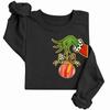 Damen Freizeit Langarm Bedruckter Rundhals Sweatshirt Pullover Top für Herbst und Winter