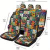 Set di Coprisedili per Auto con Design Floreale Patchwork per la Maggior Parte delle Auto, Coprisedili Protettivi Decorativi di Alta Qualità Set Completo, Universa