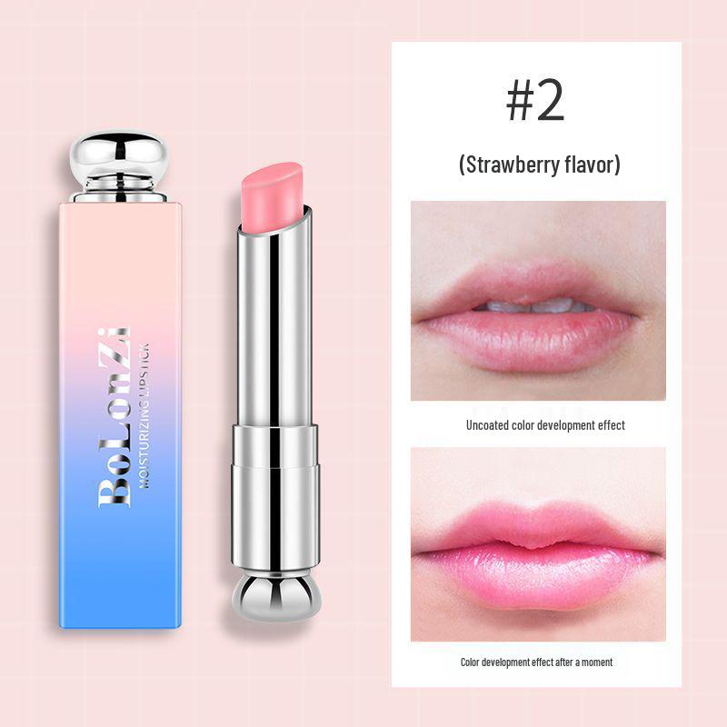 Erdbeere Zitrone Farbverlauf Feuchtigkeitsspendender Lippenstift - Hydratisierender & Rissverhindernder Lippenbalsam für Schüler