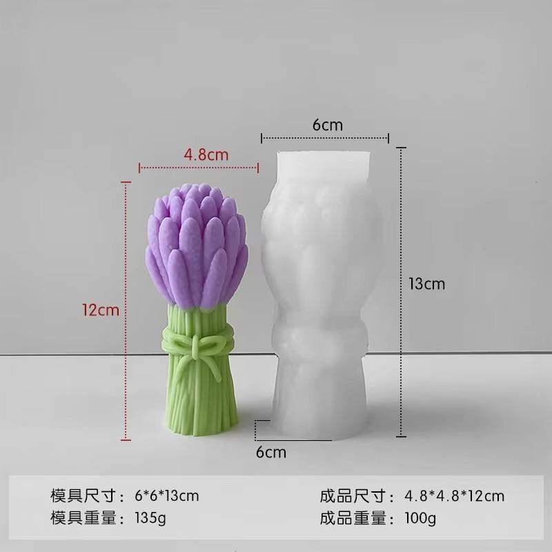 3D Kytice tulipánů Silikonové formy na svíčky Ručně vyráběné Mýdlo s levandulovým květem Sádra Pryskyřice Řemeslné formy DIY Čokoládový dort Pečicí nástroje
