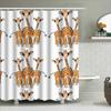 Animal Print Shower Curtain Kids Bathroom Decor With Cute Giraffe Design 180Cm Waterproof Fabric For Bathtub