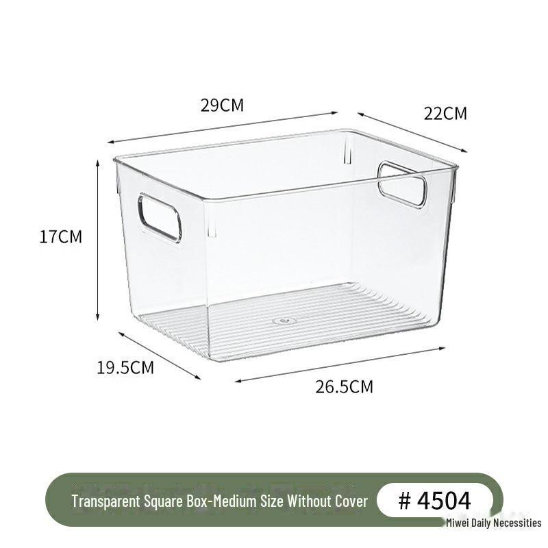 Transparent Acrylic Desktop Storage Box: Rectangular Mirror Cabinet for Cosmetics, Stationery, or Kitchen Essentials