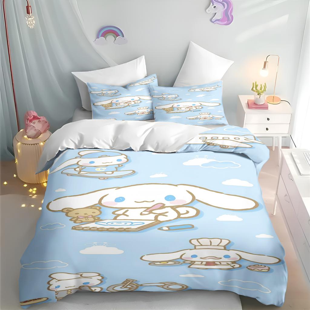 Cinnamoroll Hello Kitty Cartoon Duvet Cover Sanrio Anime Luxury Bedding Set Children Grade A Printed Queen Size Home Modern