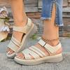 Slip-on Casual Beach Shoes Summer Fashion Fish Mouth Female Wedge Heel Light Comfortable Sandals Women