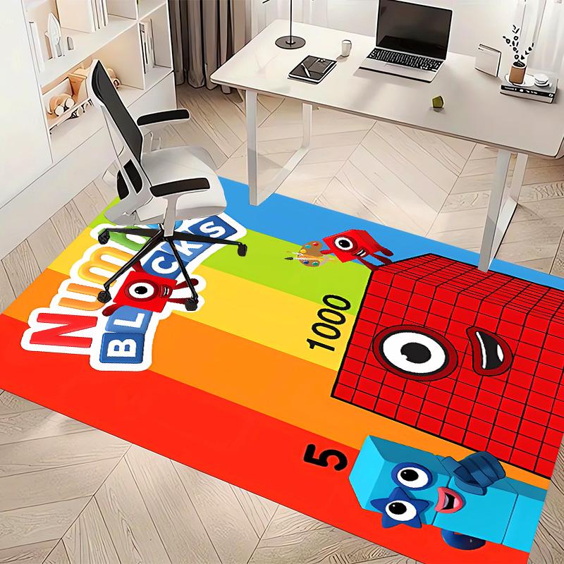 Tappeto Assorbente Lavabile Stampato Numberblocks, Tappetini Antiscivolo per Bagno, Tappeti da Cucina, Tappetino Yoga, Ingresso Soggiorno, Tappeti da Campeggio Picnic