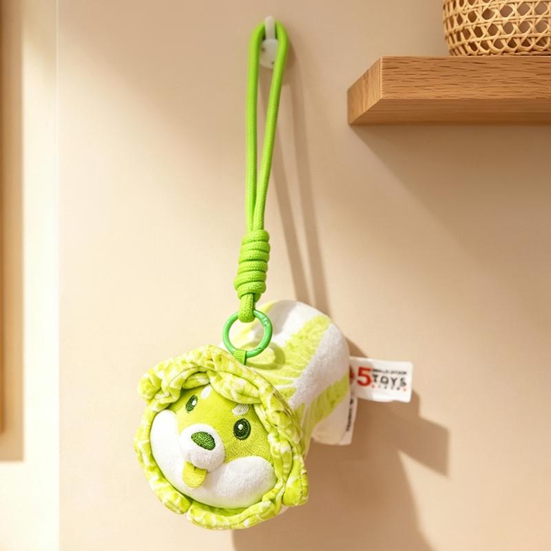 1214Cm Cute Vegetable Fairy Cabbage Dog Plush Toy Soft Stuffed Doll Keychain Pendant Fluffy Animal Birthday Gift Kids Boy Girls
