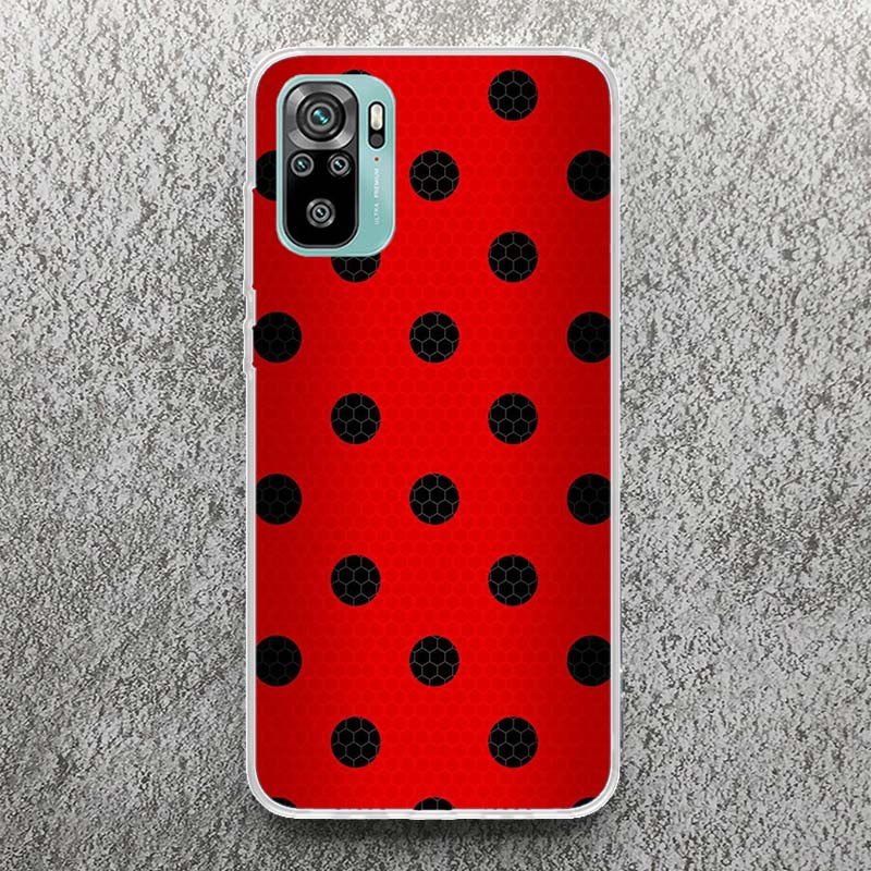 Insect Seven-Star ladybug Print Soft Case for Xiaomi Redmi Note 14 13 12S 11S Phone Shell 10 Pro Plus 11E 11T 12 11 10S 5G Cover
