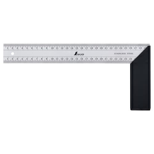 Shinwa Sokutei Mighty Square Measure, 300mm, with cm Scales on Both Sides, 62308