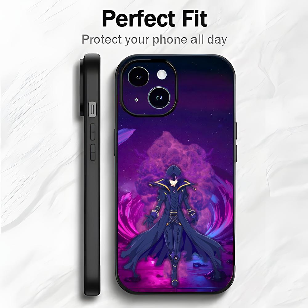 Isekai Fantasy Anime T-The Eminence In Shadow Phone Case Black Soft Packaging Lightweight For iPhone17 16 15 ProMax Phone Case