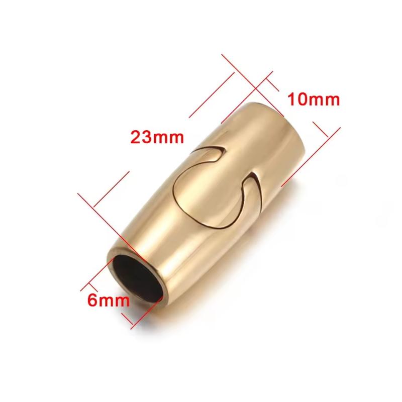 Stainless Steel Magnet Buckle 6mm 8mm Hole Magnetic Clasp for Leather Cord Reliable Connector for DIY Jewelry Projects